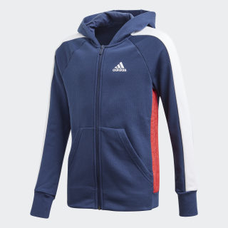 white and blue adidas hoodie