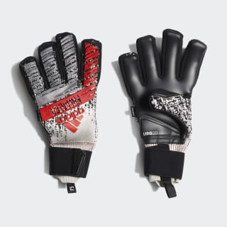 Luvas Predator Pro Fingersave Silver Met. / Black / Hi-Res Red DY2599 Luvas Predator Pro Fingersave Silver Met. / Black / Hi-Res Red DY2599