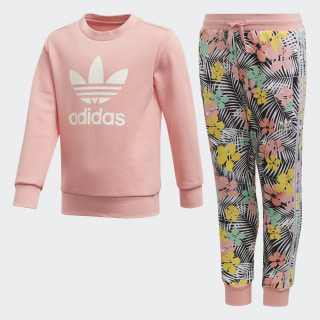 Crew Sweatshirt Set Glory Pink / White FM4940 Crew Sweatshirt Set Glory Pink / White FM4940