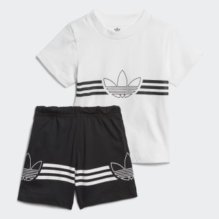Conjunto Shorts Camiseta Outline White ED8663 Conjunto Shorts Camiseta Outline White ED8663