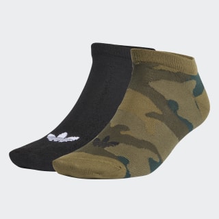 Calcetines tobilleros Trefoil Liner Black / Olive Cargo FM0672 Calcetines tobilleros Trefoil Liner Black / Olive Cargo FM0672