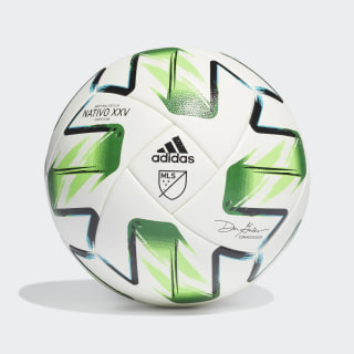 MLS Nativo XXV Competition Ball White / Samba Blue / Solar Green / Silver Metallic FH7314 MLS Nativo XXV Competition Ball White / Samba Blue / Solar Green / Silver Metallic FH7314
