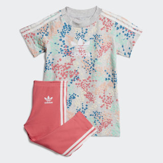 Tee Dress Set Multicolor / Real Pink FJ3928 Tee Dress Set Multicolor / Real Pink FJ3928