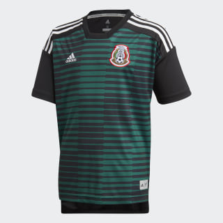 Jersey Prepartido Selección de México Local Niño 2018 Collegiate Green / Black CF1545 Jersey Prepartido Selección de México Local Niño 2018 Collegiate Green / Black CF1545