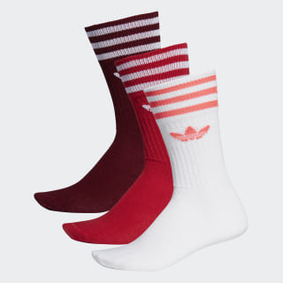 Calcetines clásicos - 3 pares Collegiate Burgundy / Scarlet / White ED9360 Calcetines clásicos - 3 pares Collegiate Burgundy / Scarlet / White ED9360