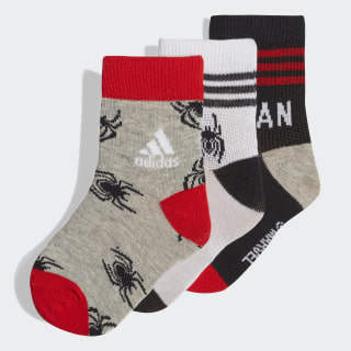 Marvel Spider-Man Socks 3 Pairs White / Black / Medium Grey Heather DW4780 Marvel Spider-Man Socks 3 Pairs White / Black / Medium Grey Heather DW4780
