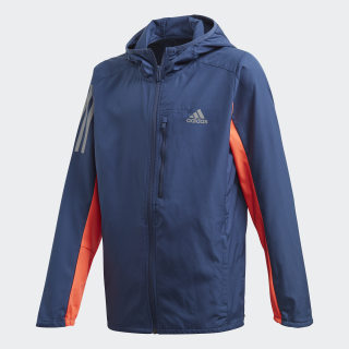 Own the Run Wind Jacket Tech Indigo / Vivid Red / Reflective Silver FK9514 Own the Run Wind Jacket Tech Indigo / Vivid Red / Reflective Silver FK9514
