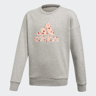 Blusa Moletom Must Haves Badge of Sport Medium Grey Heather / Glow Pink ED4618 Blusa Moletom Must Haves Badge of Sport Medium Grey Heather / Glow Pink ED4618