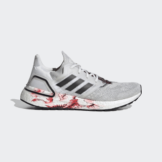 Chaussure Ultraboost 20 Crystal White / Core Black / Solar Red FW4314 Chaussure Ultraboost 20 Crystal White / Core Black / Solar Red FW4314