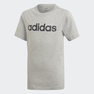 Camiseta Essentials Linear Logo Medium Grey Heather / Black DV1816 Camiseta Essentials Linear Logo Medium Grey Heather / Black DV1816