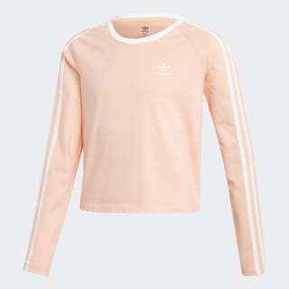 Camiseta 3-Stripes Cropped Glow Pink / White ED7792 Camiseta 3-Stripes Cropped Glow Pink / White ED7792