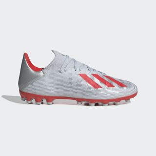 X 19.3 Artificial Grass Voetbalschoenen Silver Met. / Hi-Res Red / Cloud White F35336 X 19.3 Artificial Grass Voetbalschoenen Silver Met. / Hi-Res Red / Cloud White F35336