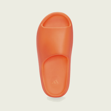 red yeezy slides