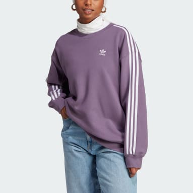 Women Lifestyle Purple Adicolor Classics Oversized Sweatshirt