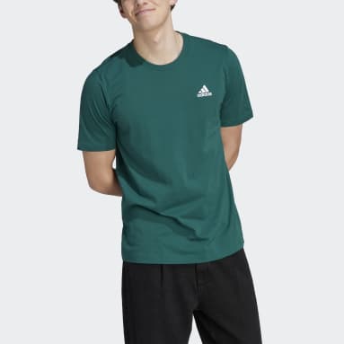 Heren Sportswear groen Essentials Single Jersey Geborduurd Small Logo T-shirt