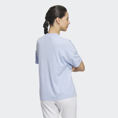 Women Golf Blue 에어로레디 루즈 핏 크루넥 셔츠