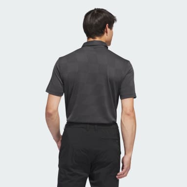Men Golf Black Ultimate365 Textured Polo Shirt