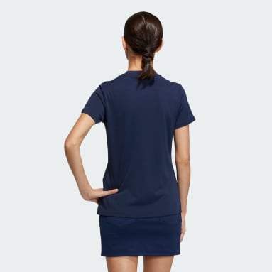 Women Golf Blue AEROREADY Play Green Mock-Neck Shirt