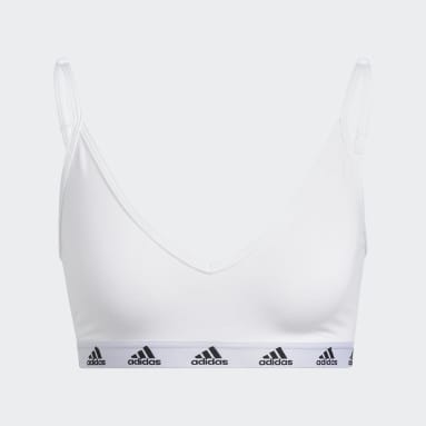 Adidas Padded White Womens Sports Bra Size XL NWT