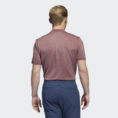Men Golf Burgundy Statement Seamless Golf Polo Shirt