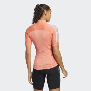 CAMISA MANGA CURTA CICLISMO Laranja Mulher Ciclismo