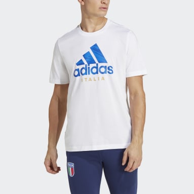 Männer Fußball Italien Graphic T-Shirt Weiß