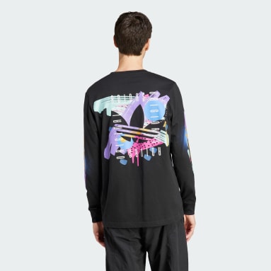 Retro LS tee Negro Hombre Originals