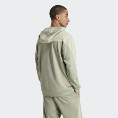 Men Sportswear Green Mélange Hoodie
