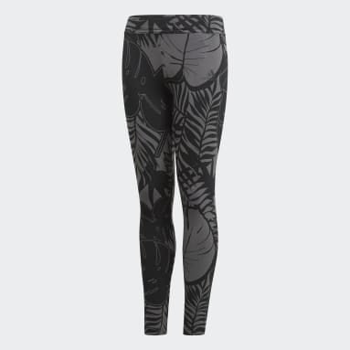 Girls Training Grey Future Icons Graphic Tights