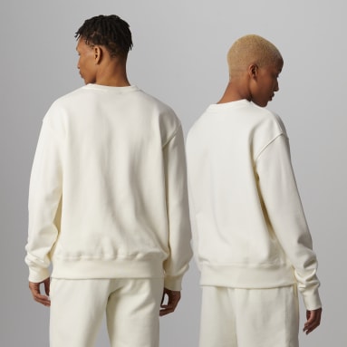 Originals White Pharrell Williams Basics Crew Sweatshirt (Gender Neutral)