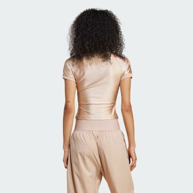 Playera Cali de 3 Franjas Beige Mujer Originals