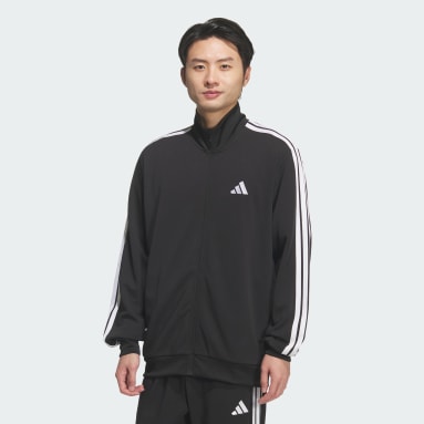 adidas ブラック ジャージ ジャケット XL アディダス adidas メンズ ジャージ上下セット リニアロゴ トリコット