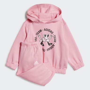 Infant & Toddlers 0-4 Years Sportswear Pink Team adidas Oversized Fleece Jogger Set (Gender Neutral)
