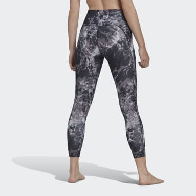 Ženy Tréning A Fitnes Siva Legíny Yoga Essentials Print 7/8