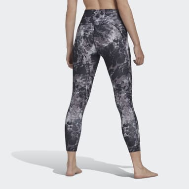 Kvinder Fitness Og Træning Grå Yoga Essentials Printed 7/8 tights