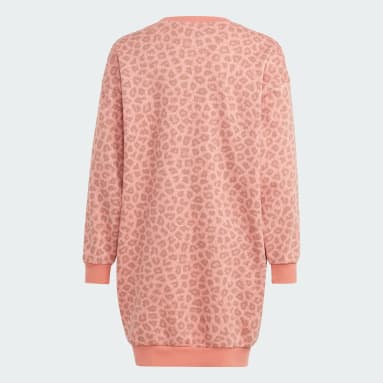 Robe à manches longues imprimé animal intégral Rose Filles Originals