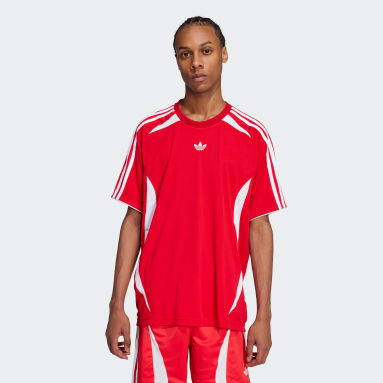 Red and grey adidas shirt sales