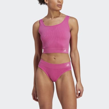 adidas Active Seamless Micro Stretch Thong Underwear - Brown, Women's  Training