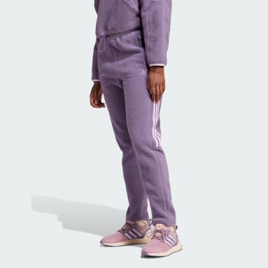 adidas Crushed Velvet Flared Pants - Purple | Women's Lifestyle | adidas US