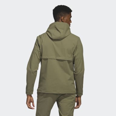 남성 Golf Green 립스톱 쿼터집 골프 후디