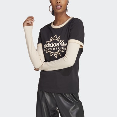 Women Originals Black adidas Adventure Logo Slim Tee