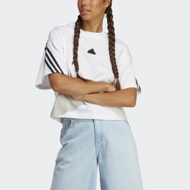 T-shirt Future Icons 3-Stripes Bianco Donna Sportswear