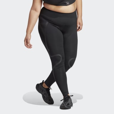 Ženy adidas by Stella McCartney čierna Legíny adidas by Stella McCartney TruePace Running - plus size