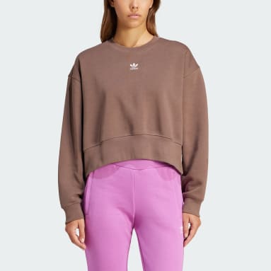 Women's Originals Brown Adicolor Essentials Crew Sweatshirt