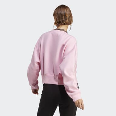 Women Lifestyle Pink 아디컬러 에센셜 크루 스웨트셔츠