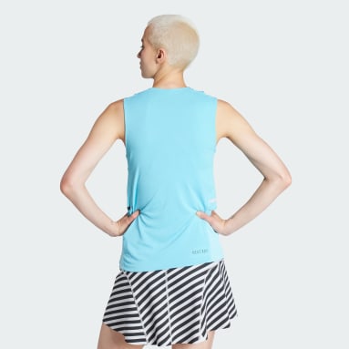 Women Tennis Turquoise 테니스 히트레디 매치 탱크탑