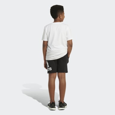 Youth Training Black Essential French Terry Badge of Sport Shorts