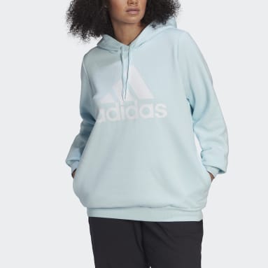Frauen Sportswear Essentials Logo Fleece Hoodie – Große Größen Blau