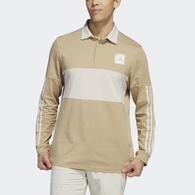 남성 Golf Beige 아디크로스 긴팔 골프 폴로 셔츠