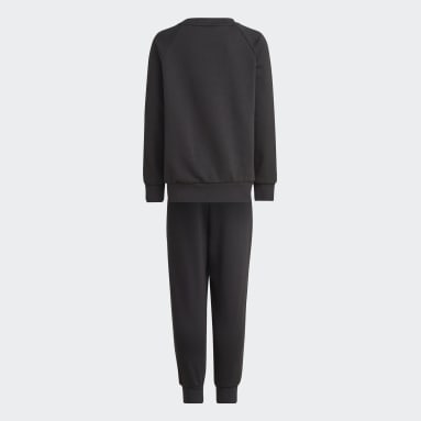Kids originals Black Graphic Crew Set